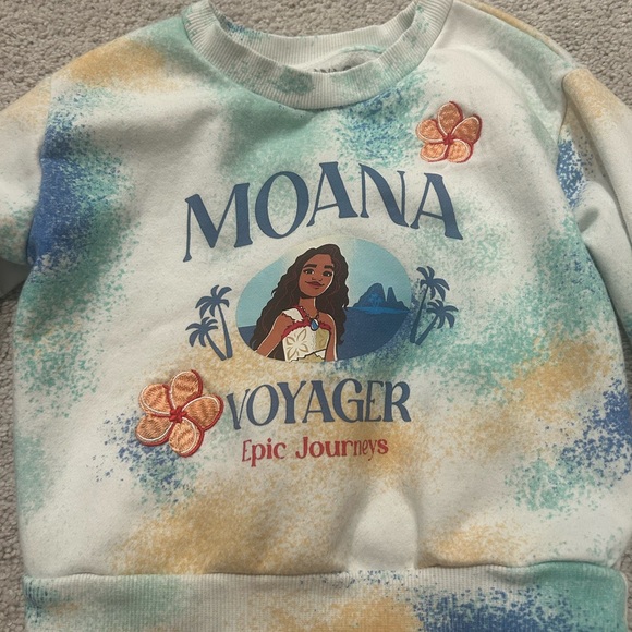 Disney Moana Epic Journeys Sweater - Blue, Yellow, White - Picture 2 of 5